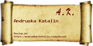 Andruska Katalin névjegykártya